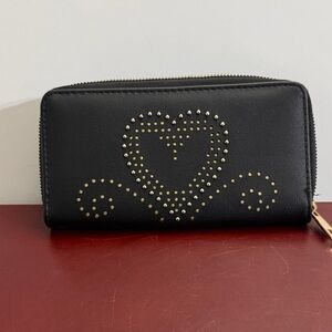 Alexis Bendel Heart Wallet Black Studded Heart Women's Wallet
